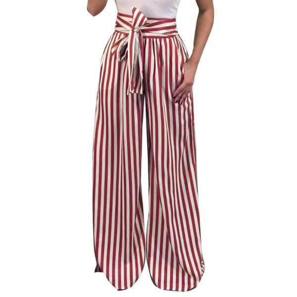 2019 fashion commuter high waist tie wide leg stripe print straight pants black xl, Black;white
2019 fashion commuter high waist tie wide leg stripe print straight pants black xl, Black;white