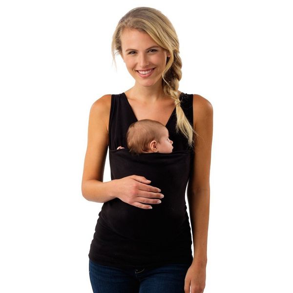 zbaiyh casual style maternity clothes baby carrier vest kangaroo multifunction mom pregnant t-shirt plus size women clothing, White
zbaiyh casual style maternity clothes baby carrier vest kangaroo multifunction mom pregnant t-shirt plus size women clothing, White