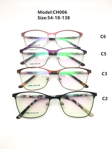 factory wholesale metal optical frames fashion eyeglasses for men women eyewear full frame metal&acetate ch006, Silver
factory wholesale metal optical frames fashion eyeglasses for men women eyewear full frame metal&acetate ch006, Silver