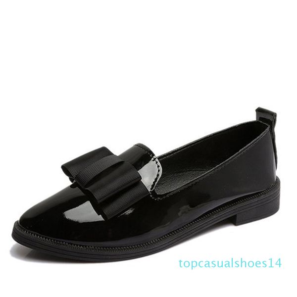 spring flats women shoes bowtie loafers patent leather elegant low heels slip on footwear female pointed toe thick heel t14, Black
spring flats women shoes bowtie loafers patent leather elegant low heels slip on footwear female pointed toe thick heel t14, Black