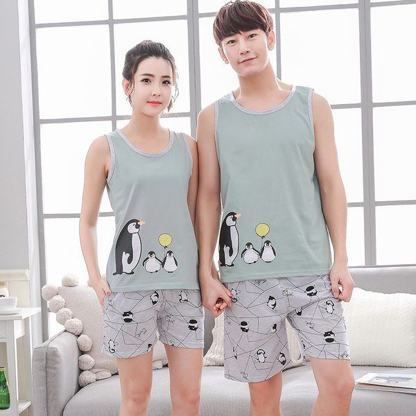 pajamas for couples summer cotton cute cartoon print sleep nightgowns men and women pyjamas set 3xl, Blue;gray
pajamas for couples summer cotton cute cartoon print sleep nightgowns men and women pyjamas set 3xl, Blue;gray