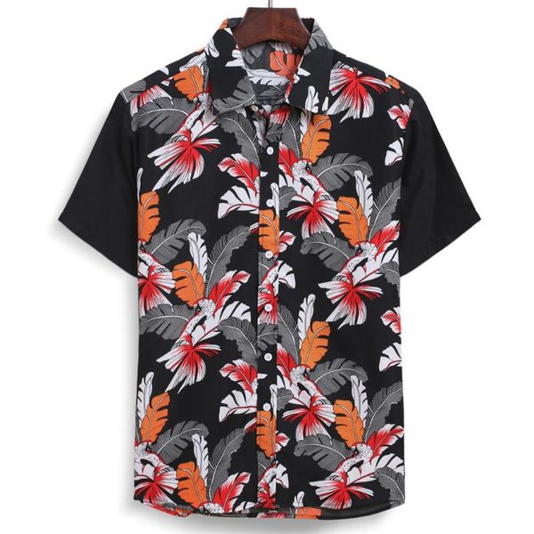 2020 new summer shirt men casual loose short sleeve tropical print patchwork button hawaii shirt male camisa masculina, White;black
2020 new summer shirt men casual loose short sleeve tropical print patchwork button hawaii shirt male camisa masculina, White;black