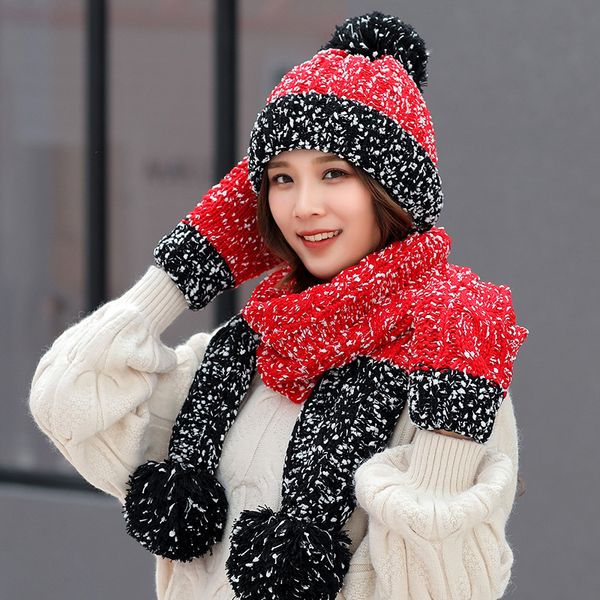 christmas gift snowflake beanie cute winter wool hat scarf gloves three-piece korean version of the trend of wild sweet warm knitted beanies, Blue;gray
christmas gift snowflake beanie cute winter wool hat scarf gloves three-piece korean version of the trend of wild sweet warm knitted beanies, Blue;gray