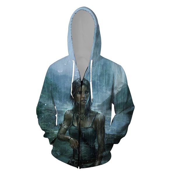 games tomb raider hooded sweatshirt 2019 new fashion 3d hoodies laura print mens womens casual zipper hoodies, Black
games tomb raider hooded sweatshirt 2019 new fashion 3d hoodies laura print mens womens casual zipper hoodies, Black