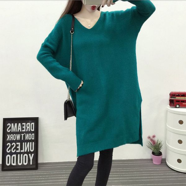 womens knitted sweater plus size 2019 split long sleeve loose v-neck sweater lady pullover winter knitted oversized, White;black
womens knitted sweater plus size 2019 split long sleeve loose v-neck sweater lady pullover winter knitted oversized, White;black