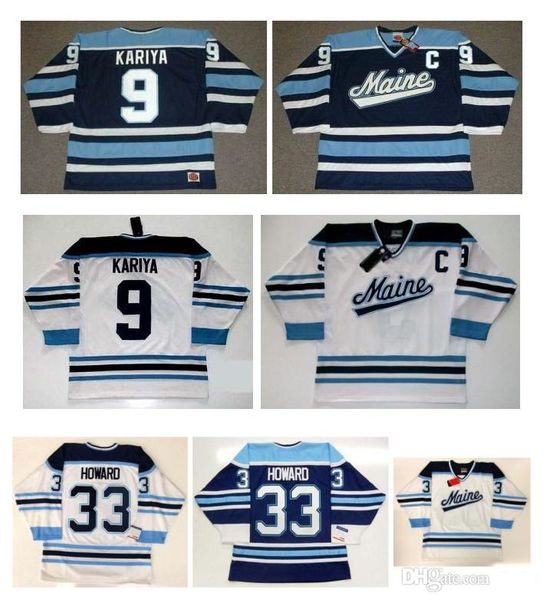 vintage maine black bears jersey 9 paul kariya 33 jimmy howard white blue 100% stitching hockey jerseys, Black;red
vintage maine black bears jersey 9 paul kariya 33 jimmy howard white blue 100% stitching hockey jerseys, Black;red