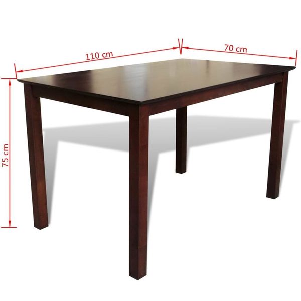 sturdy brown wooden dining table 110 cm dining room furniture