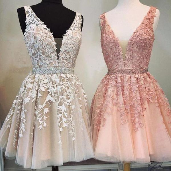 2019 robe cocktail v neck lace applique crystal pearl beaded a line shiny short elegant cocktail dresses, White;black
2019 robe cocktail v neck lace applique crystal pearl beaded a line shiny short elegant cocktail dresses, White;black