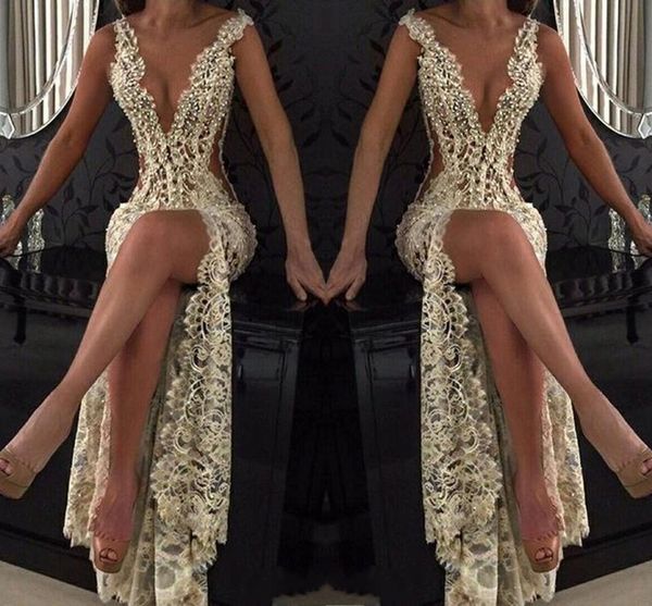 lace deep v neck evening gowns sparkly beaded sheer backless mermaid prom dresses see through sweep train party vestidos custom made, Black
lace deep v neck evening gowns sparkly beaded sheer backless mermaid prom dresses see through sweep train party vestidos custom made, Black