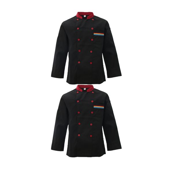 2pcs черный l chef одежда мужская с длинным рукавом равномерное пальто куртки с карманом
2pcs черный l chef одежда мужская с длинным рукавом равномерное пальто куртки с карманом