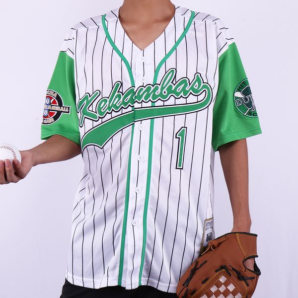 men's jarius g-baby evans 1 kekambas pinstriped baseball jersey with archa and duffy's patches movie baseball jerseys, Blue;black
men's jarius g-baby evans 1 kekambas pinstriped baseball jersey with archa and duffy's patches movie baseball jerseys, Blue;black
