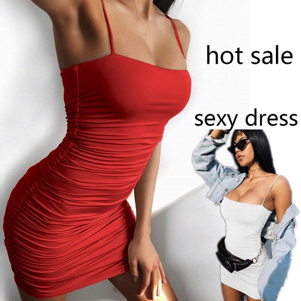 club dress summer women skirt solid color sling pleated hip dress fashion dresses women designer clothes, Black;gray
club dress summer women skirt solid color sling pleated hip dress fashion dresses women designer clothes, Black;gray