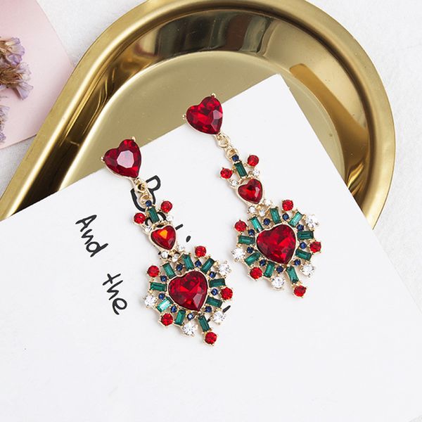 2019 New Korean Red Full Crystal Rhinestone Love Heart Temperament Pendientes Drop Earrings for Women Trendy Jewelry 5A2032
2019 New Korean Red Full Crystal Rhinestone Love Heart Temperament Pendientes Drop Earrings for Women Trendy Jewelry 5A2032
