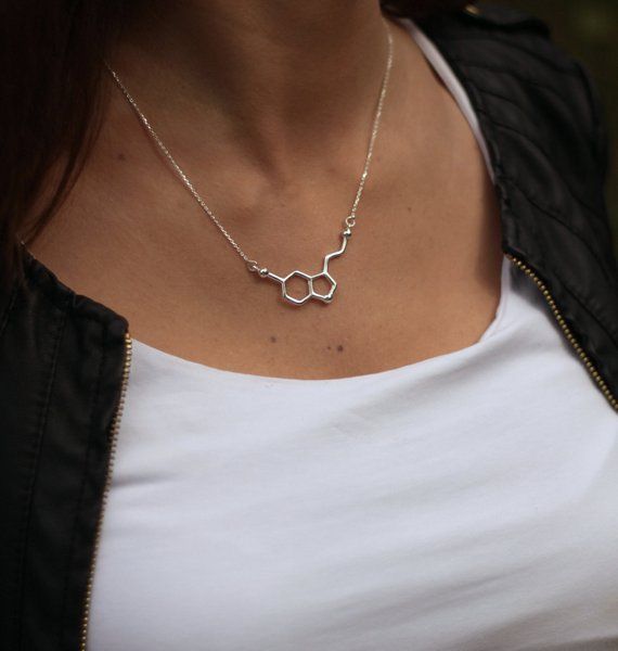 10 chemical molecular structure pendant necklace formula 5-ht geometric exquisite nurse lucky woman mother men's family gifts jewelry, Silver
10 chemical molecular structure pendant necklace formula 5-ht geometric exquisite nurse lucky woman mother men's family gifts jewelry, Silver