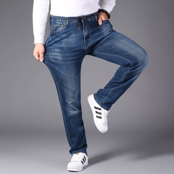 2019 autumn and winter new men's stretch jeans fashion casual straight pants male brand trousers plus size 5xl 6xl 7xl, Blue
2019 autumn and winter new men's stretch jeans fashion casual straight pants male brand trousers plus size 5xl 6xl 7xl, Blue