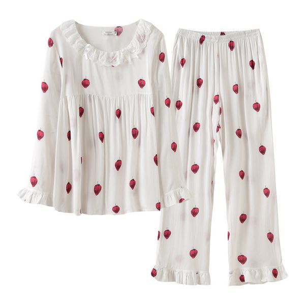 autumn soft cotton women pajama sets cute strawberry print long sleeve pijama feminino sleepwear 1015, Blue;gray
autumn soft cotton women pajama sets cute strawberry print long sleeve pijama feminino sleepwear 1015, Blue;gray