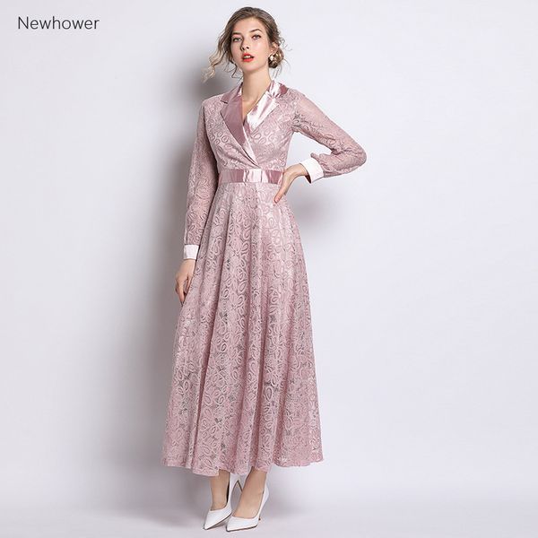 high-end new style fashionable vogue gentlewoman pink lace dress gracefue turn down collar slim celebrities quality office lady, Black;gray
high-end new style fashionable vogue gentlewoman pink lace dress gracefue turn down collar slim celebrities quality office lady, Black;gray