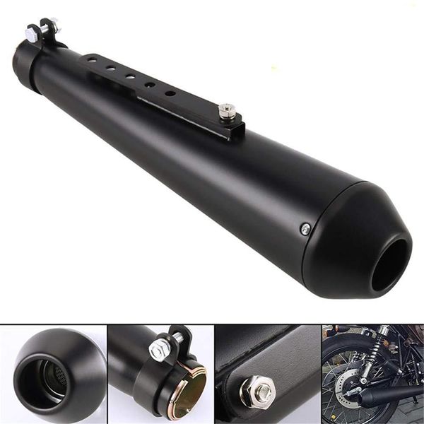 matte black motorcycle exhaust muffler universal 17.5" pipe 35mm - 41mm baffle for chopper bobber
matte black motorcycle exhaust muffler universal 17.5" pipe 35mm - 41mm baffle for chopper bobber