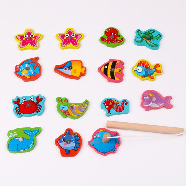 hiinst new 15pcs educational outdoor toy fish wooden magnetic fishing toy set fish parent-child exchange interactive funny toy
hiinst new 15pcs educational outdoor toy fish wooden magnetic fishing toy set fish parent-child exchange interactive funny toy