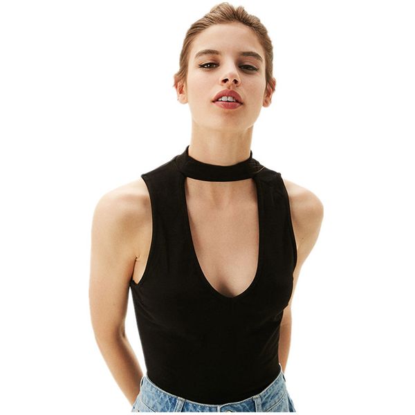 spain newst women halter v neck slim solid tees vest young lady sleeveless short tank female summer holiday tees clothes, White
spain newst women halter v neck slim solid tees vest young lady sleeveless short tank female summer holiday tees clothes, White