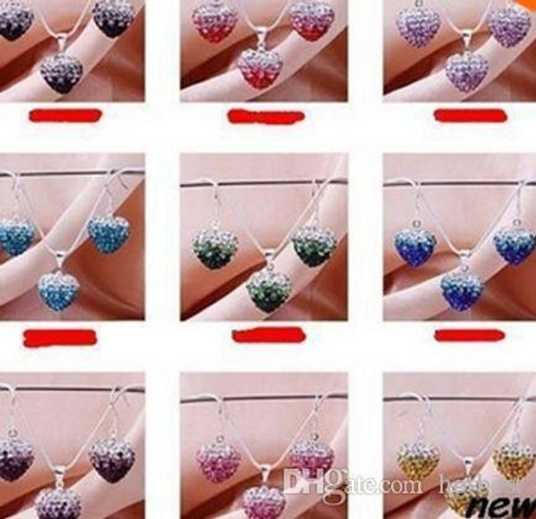 ale handmade mixed colors beads clay heart silver plated crystall crystal necklace gradual change pendant earring g352
ale handmade mixed colors beads clay heart silver plated crystall crystal necklace gradual change pendant earring g352