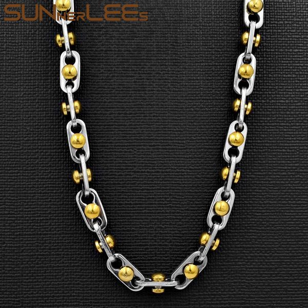 sunnerlees 316l stainless steel necklace 6mm geometric beads link chain silver gold men women fashion jewelry gift sc163 n
sunnerlees 316l stainless steel necklace 6mm geometric beads link chain silver gold men women fashion jewelry gift sc163 n