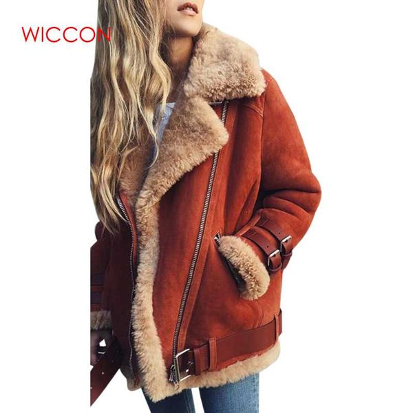 2018 winter suede leather jacket women lambswool warm coats female long sleeve thick lamb wool motorcycle jacket overcoat, Black;brown
2018 winter suede leather jacket women lambswool warm coats female long sleeve thick lamb wool motorcycle jacket overcoat, Black;brown