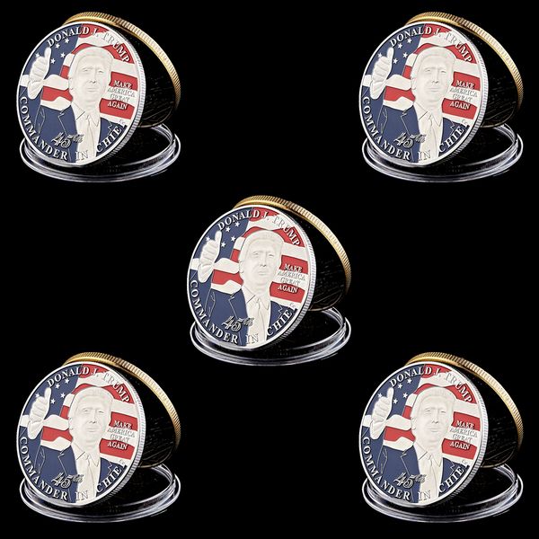 5pcs donald trump craft 45th president make america great again commander in chief silver plated commemorative coin
5pcs donald trump craft 45th president make america great again commander in chief silver plated commemorative coin