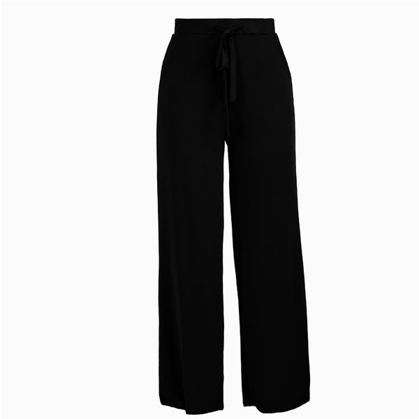 

2019 new style women fashion high waist solid strappy bandage sport long pants casual leggings z818, Black