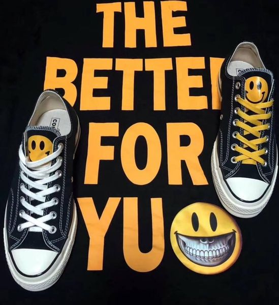 silicon blue pu midsole system new spoof brand chinatown market re-customized star 1970s smile low to help casual shoes, Black
silicon blue pu midsole system new spoof brand chinatown market re-customized star 1970s smile low to help casual shoes, Black