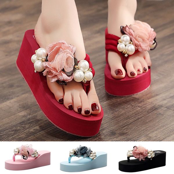 summer flip flops women slippers 2019 floral wedges slippers women shoes bohemian platform beach shoes 10.78 #t08, Black
summer flip flops women slippers 2019 floral wedges slippers women shoes bohemian platform beach shoes 10.78 #t08, Black