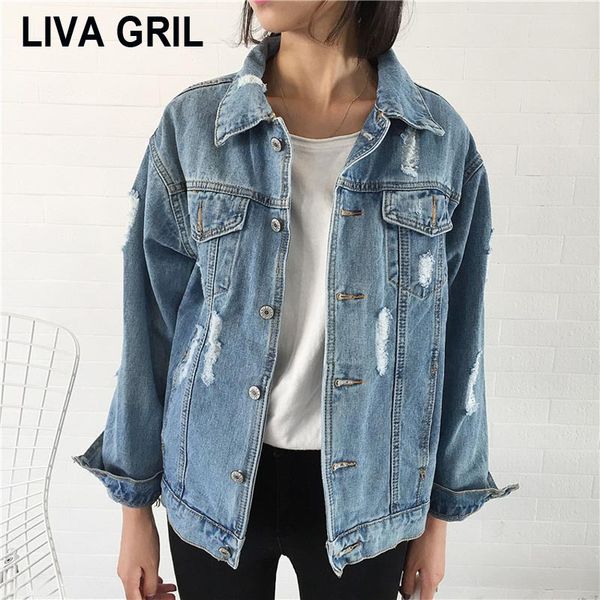 liva girl 2020 women basic coat denim jacket women winter denim jacket for jeans coat loose fit, Black;brown
liva girl 2020 women basic coat denim jacket women winter denim jacket for jeans coat loose fit, Black;brown