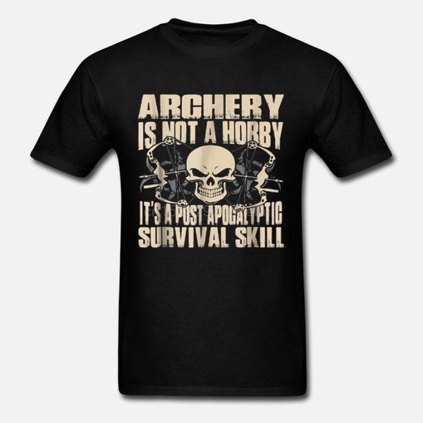 men t shirt archery is not a hobby women t-shirt, White;black