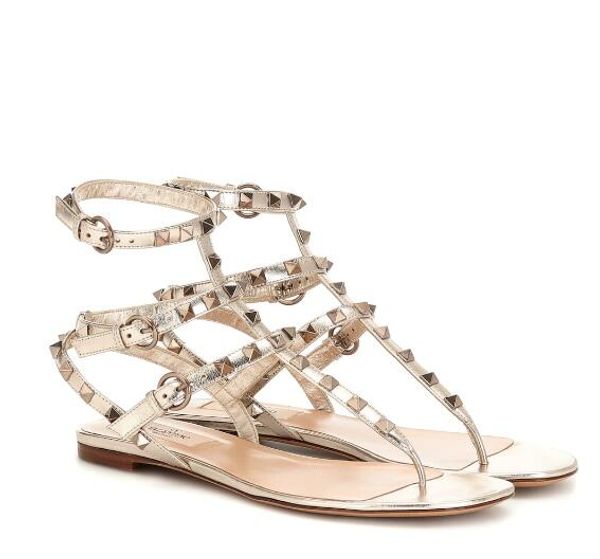 luxury summer women rock stud leather gladiator sandals designer flip flop sandals flats lady beach sandalias femininas, Black
luxury summer women rock stud leather gladiator sandals designer flip flop sandals flats lady beach sandalias femininas, Black