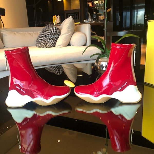 fast delivery fend fashion luxury designer sports patent leather boots thick bottom women's boots back zipper women's shoes a3, Black
fast delivery fend fashion luxury designer sports patent leather boots thick bottom women's boots back zipper women's shoes a3, Black