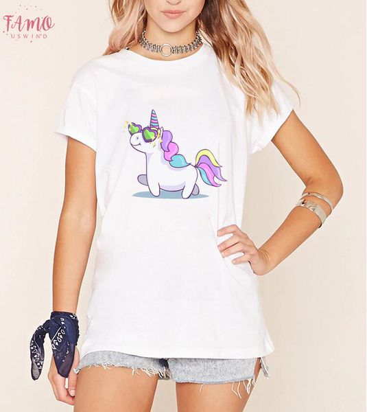 kawaii t shirt women unicorn print harajuku short sleeve brand funny cotton casual tshirts streetwear hipster 2019, White
kawaii t shirt women unicorn print harajuku short sleeve brand funny cotton casual tshirts streetwear hipster 2019, White