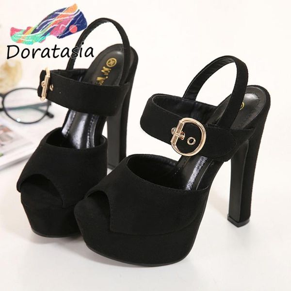 doratasia ladies summer mature peep toe sandals elegant solid platform sandals women fashion high heels shoes woman, Black
doratasia ladies summer mature peep toe sandals elegant solid platform sandals women fashion high heels shoes woman, Black