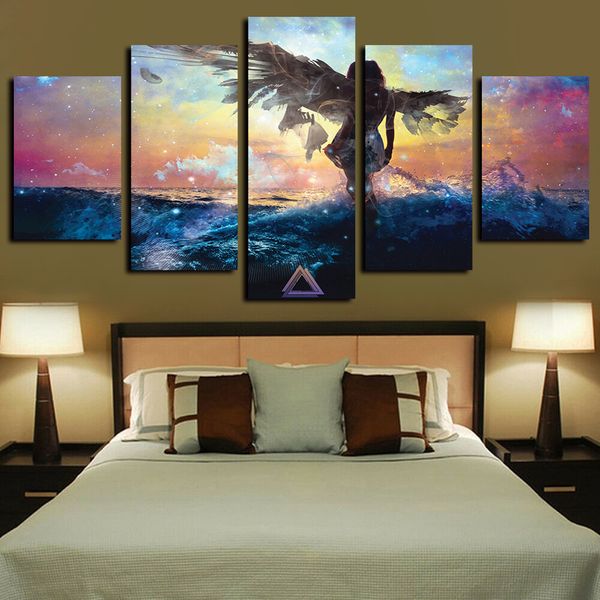 5 piece canvas wall art oil paintings giclee art print anime abstract angel wing modern pictures poster artwork for living room home decor
5 piece canvas wall art oil paintings giclee art print anime abstract angel wing modern pictures poster artwork for living room home decor