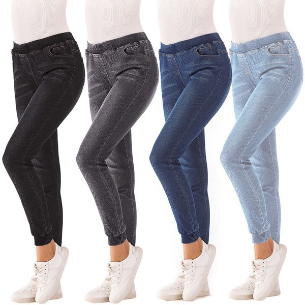 2019 mom jeans women autumn elastic plus size loose denim pants casual cropped pants jeans mujer s10, Blue
2019 mom jeans women autumn elastic plus size loose denim pants casual cropped pants jeans mujer s10, Blue