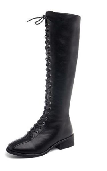 womens knee boots women pu classic designer boots lace up ladies thigh-high boots lady middle boot chunky heels zy900, Black
womens knee boots women pu classic designer boots lace up ladies thigh-high boots lady middle boot chunky heels zy900, Black