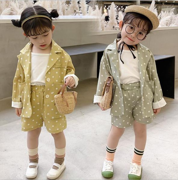 2020 new girls 2 pcs dots set coat+shorts fashion spring cotton girls suit 2-7 years hm756, White
2020 new girls 2 pcs dots set coat+shorts fashion spring cotton girls suit 2-7 years hm756, White