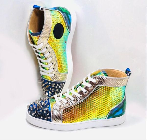 multicolored louflat pik pik leather sneakers red bottom design men's, women's fashion spiked sneaker high-trainers party walking, Black
multicolored louflat pik pik leather sneakers red bottom design men's, women's fashion spiked sneaker high-trainers party walking, Black