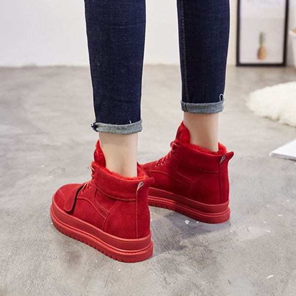 women's sneakers platform shoes 2018 autumn winter genuine leather ankle boots women shoes flat platform high woman sneakers, Black
women's sneakers platform shoes 2018 autumn winter genuine leather ankle boots women shoes flat platform high woman sneakers, Black