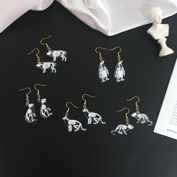 new creative transparent animal skeleton drop earring mouse rabbit penguin bird pig cat acrylic earrings for women party jewelry, Silver
new creative transparent animal skeleton drop earring mouse rabbit penguin bird pig cat acrylic earrings for women party jewelry, Silver