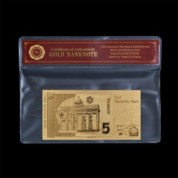 99,9% чистого металла золотой фольги банкнота рельефный германия 5 марка позолоченный банкноты с пвх holder другое home decor
99,9% чистого металла золотой фольги банкнота рельефный германия 5 марка позолоченный банкноты с пвх holder другое home decor