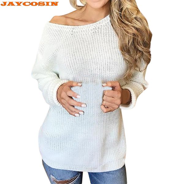 jaycosin fashion design womens solid color casual long sleeve jumper o-neck sweaters blouse sweater new, White;black
jaycosin fashion design womens solid color casual long sleeve jumper o-neck sweaters blouse sweater new, White;black