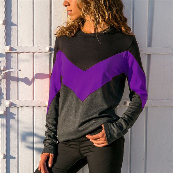 2018 new spring t shirt women fashion long sleeve round neck &tees vintage casual striped patchwork girls leisure t-shirts, White
2018 new spring t shirt women fashion long sleeve round neck &tees vintage casual striped patchwork girls leisure t-shirts, White