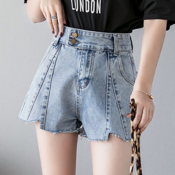 summer chic washed splice denim shorts ladies casual loose high waist cuffs wide leg short jeans women korea shorts, Blue
summer chic washed splice denim shorts ladies casual loose high waist cuffs wide leg short jeans women korea shorts, Blue