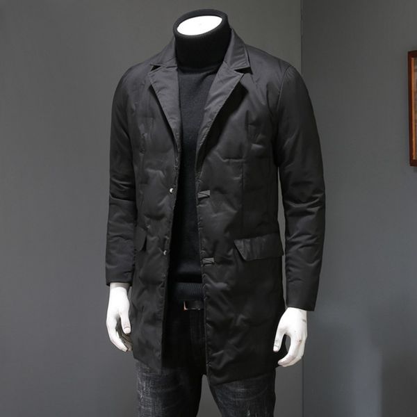 smart casual winter fashion plus size single breasted down long sleeve lapel thin warm medium length mens outerwear coats, Black
smart casual winter fashion plus size single breasted down long sleeve lapel thin warm medium length mens outerwear coats, Black