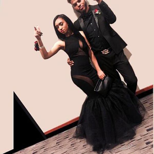 illusion black mermaid prom dresses rufflles long evening party gowns vestido de festa longo custom size
illusion black mermaid prom dresses rufflles long evening party gowns vestido de festa longo custom size